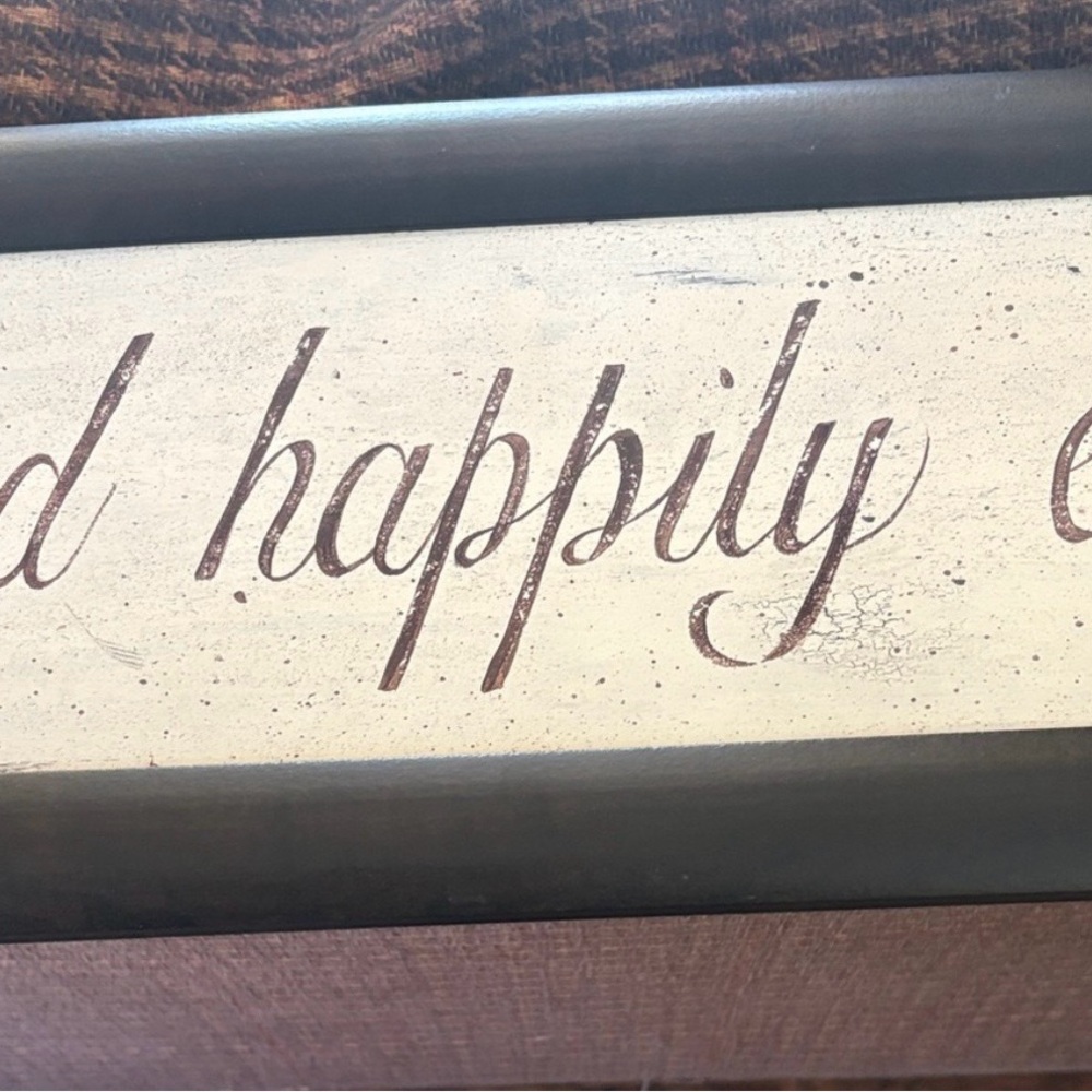 Brown and Cream Wall Art - 'And They Lived Happily Ever After' - Picture 3 of 4
